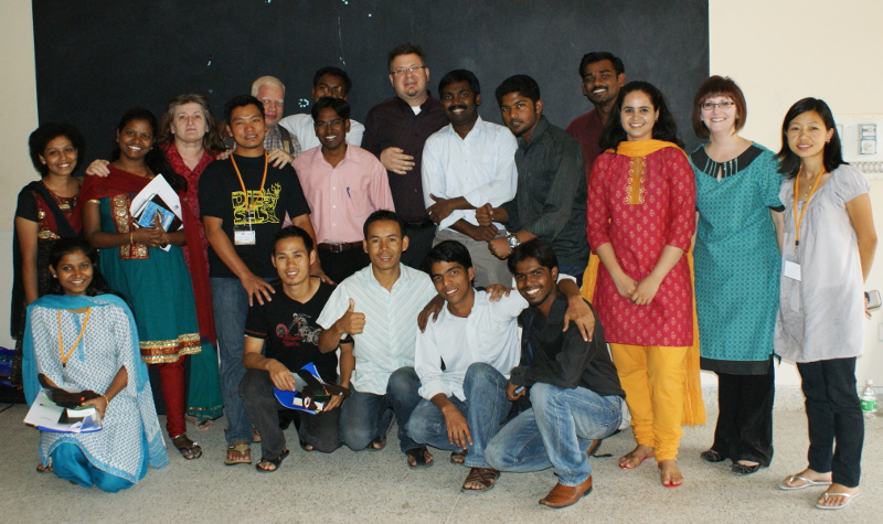 Jimmy and DeAnna with ministers we trained in India.